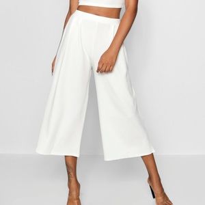Ivory long culottes pant